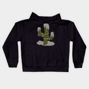 Xmas Lights Cactus Tree Kids Hoodie